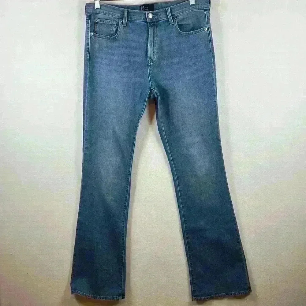GAP Denim Womenβs Jeans Size 12/31L Med Wash Boot Cut 10 1/2β Rise